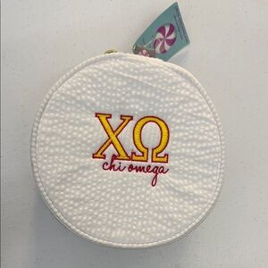 Chi O Button Accessory Jewelry Bag 6”